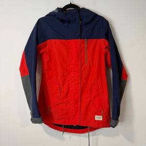 Holden Women's Hana Jacket Ski Coat Poppy Red Navy Small Waterproof Hooded